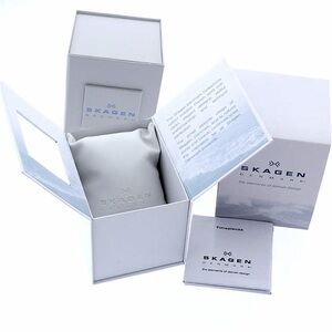 Women's Skagen Gitte White Leather Strap Watch